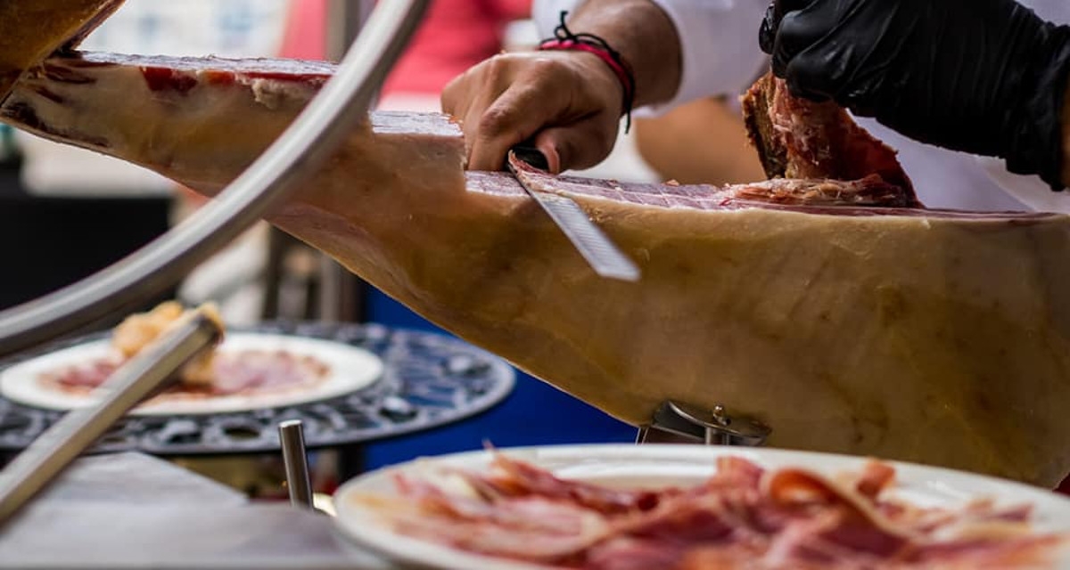 Presentación corte de jamón bodas Asturias